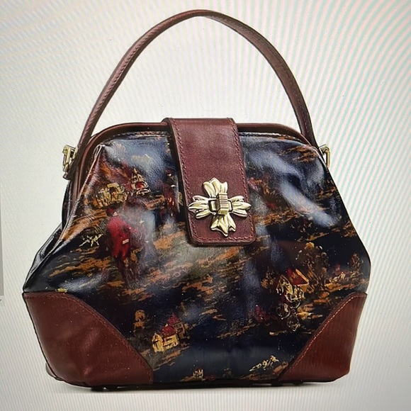 Patricia Nash Handbags - Patricia Nash Kettlewell Top Frame Leather Tote bag